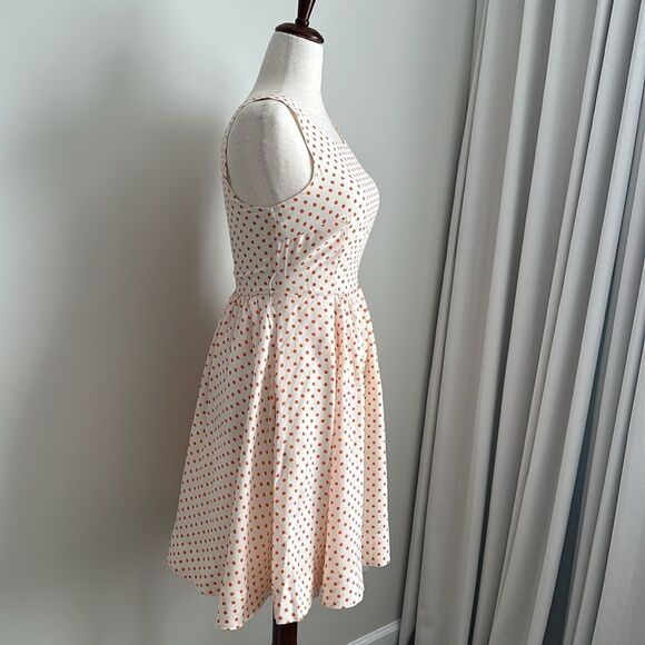 Anthropologie Moulinette Soeurs Silk Polka Dot Fit & Flare Retro Dress Size 6. - Picture 3 of 12